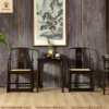 Ghế nam quan gỗ trắc mặt mây