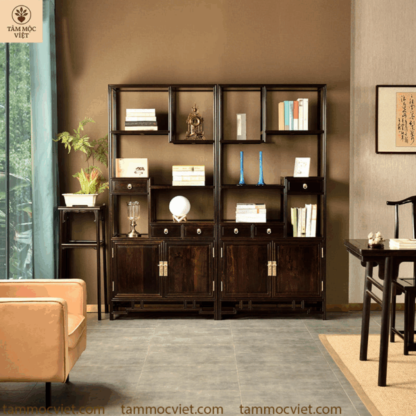 Tủ bày đồ cao cấp gỗ trắc cánh lớn