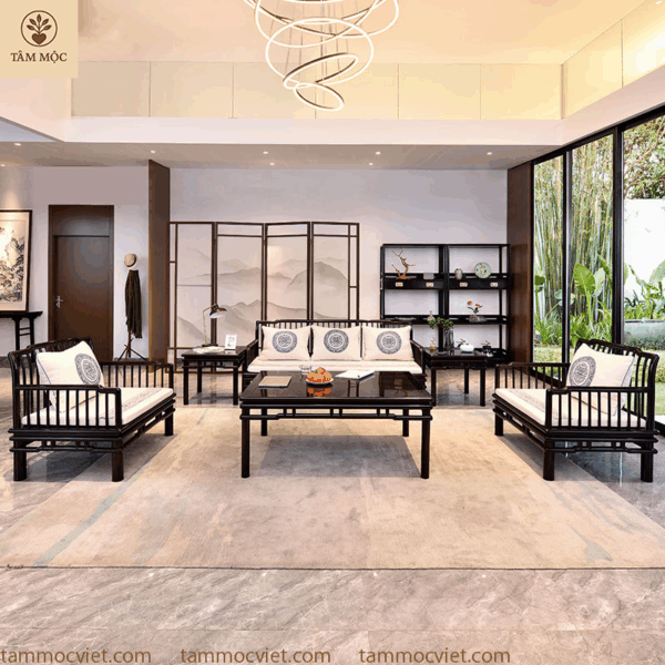 Bộ Sofa Cao Cấp Vách Lan Gỗ Trắc