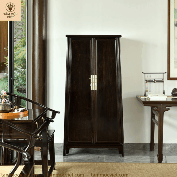 Tủ decor chữ A gỗ trắc cao cấp