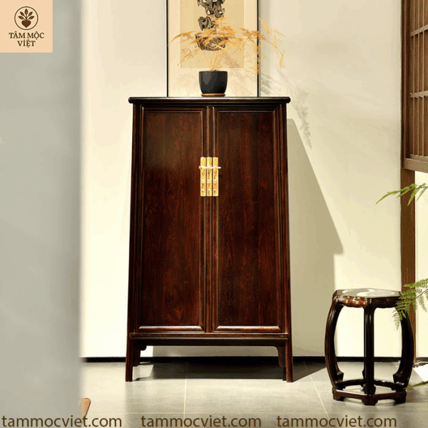 Tủ decor chữ A cao cấp gỗ hương