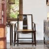 Ghế nam quan gỗ trắc mặt mây