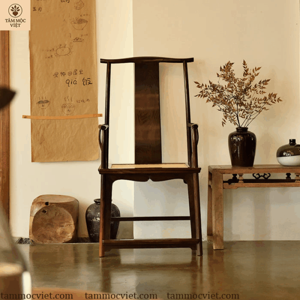 Ghế decor gỗ hương chữ A