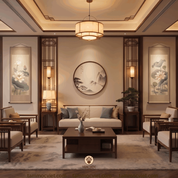Setup phòng khách hiện đại 25-35m2