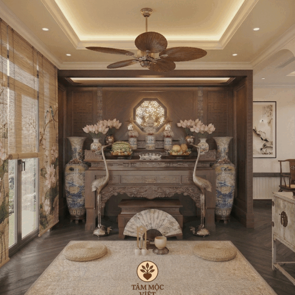 Phòng thờ hiện đại cao cấp 15m2