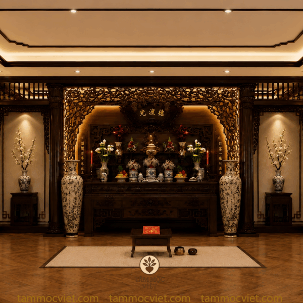Nội thất phòng thờ luxury cho biệt thự